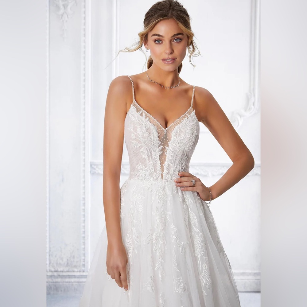 Mori Lee Ivory Floral Lace Bridal Gown